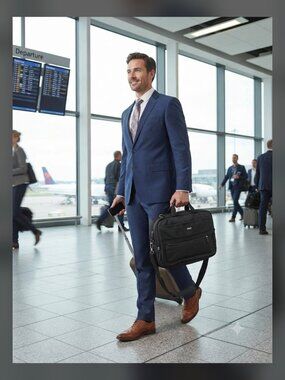 Targus 15.6" Laptop Briefcase Black Business Work Travel Messenger Bag